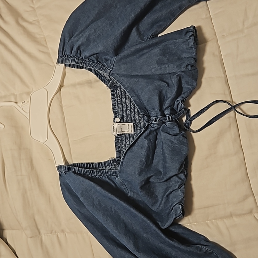 Forever 21 denim long sleeve shirt and blouse